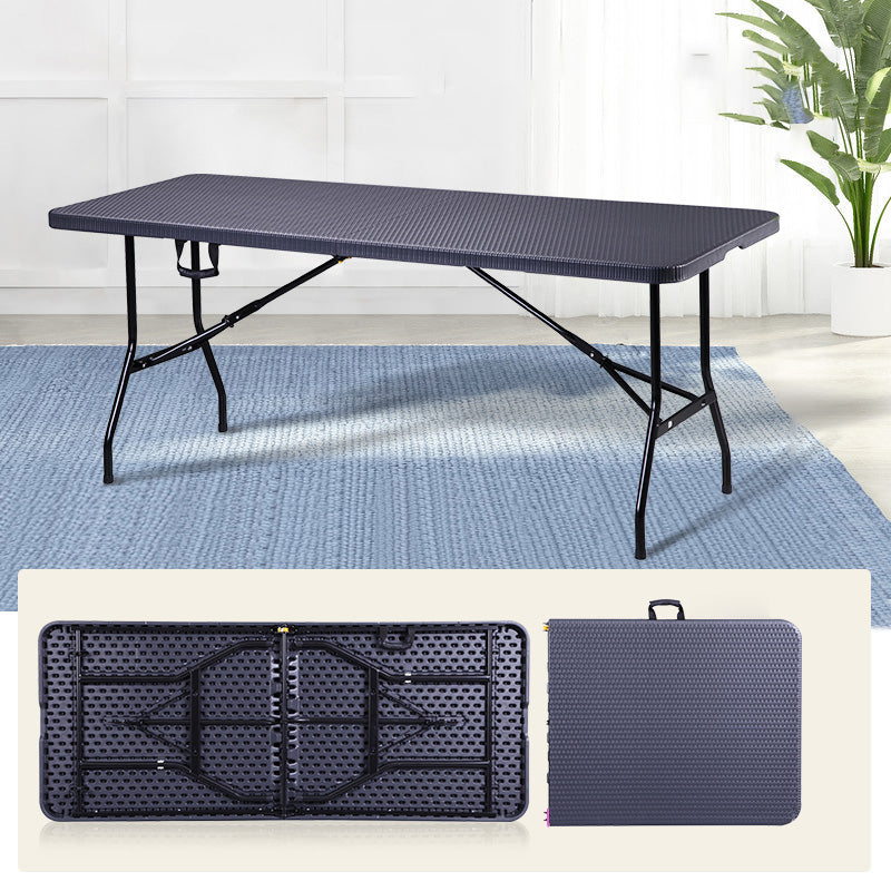 Industrial Plastic Foldable Dining Table Rectangle Water Resistant Dining Table