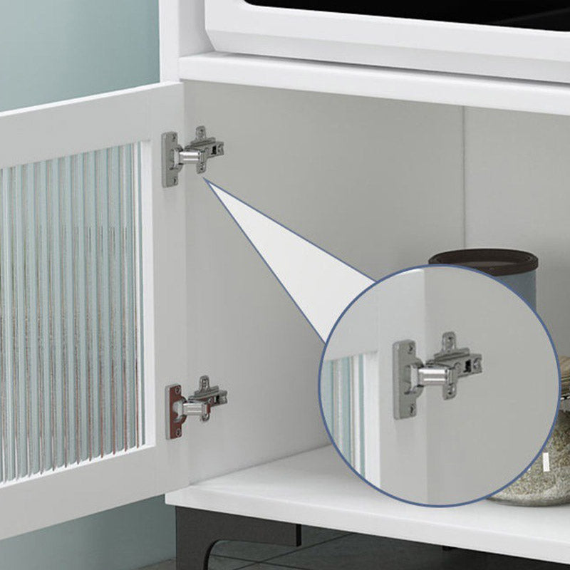 Stone Top Sideboard Engineered Wood Kitchen Sideboard with Open Storage