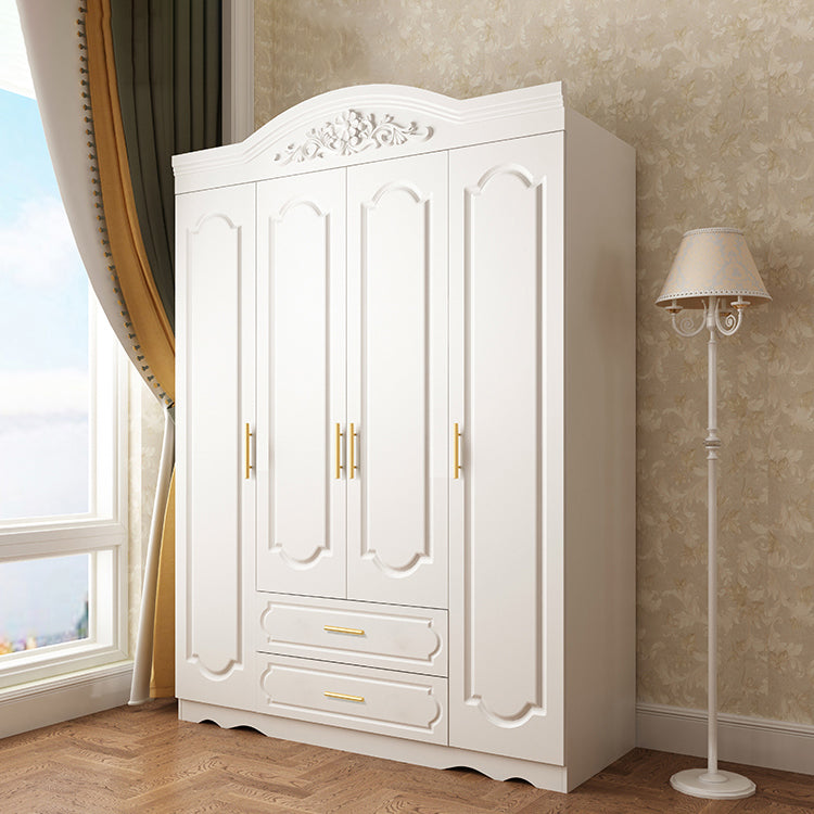 Hinged Engineered Wood Wardrobe Cabinet French Country Wardrobe Closet