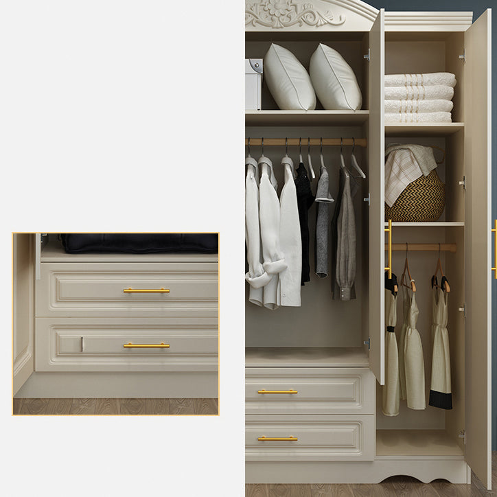 Hinged Engineered Wood Wardrobe Cabinet French Country Wardrobe Closet