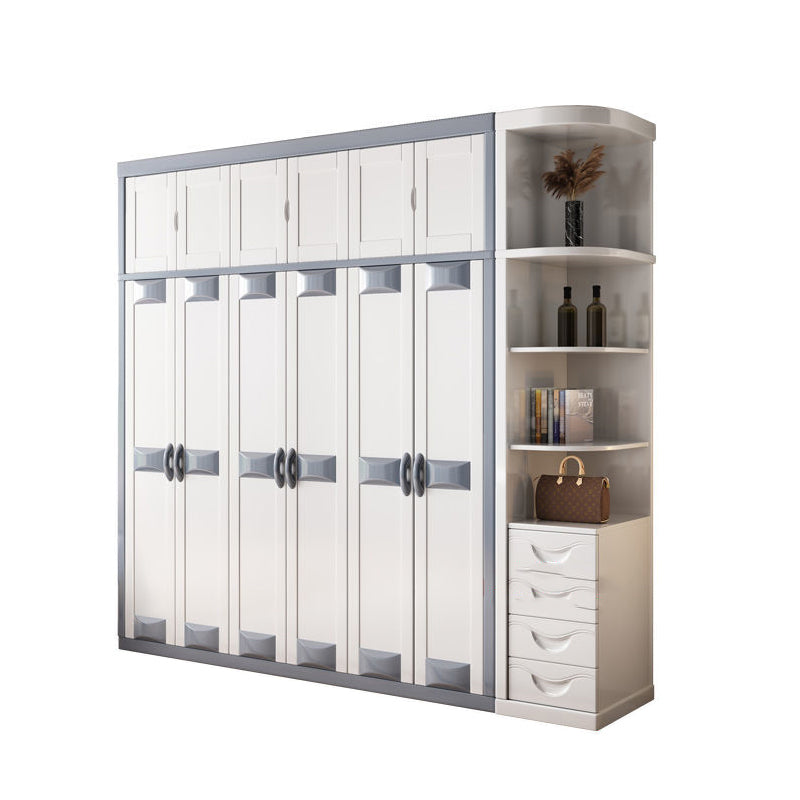 Rubberwood Wardrobe Closet Contemporary Hinged Wardrobe Cabinet