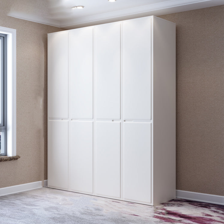 Engineered Wood Wardrobe Cabinet with Garment Rod Modern Wardrobe Closet