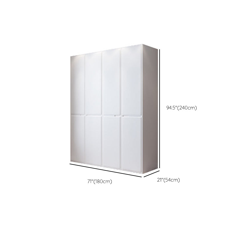 Engineered Wood Wardrobe Cabinet with Garment Rod Modern Wardrobe Closet