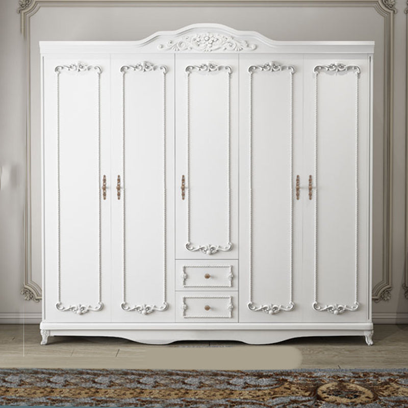 French Country Wardrobe Armoire Engineered Wood Wardrobe Cabinet