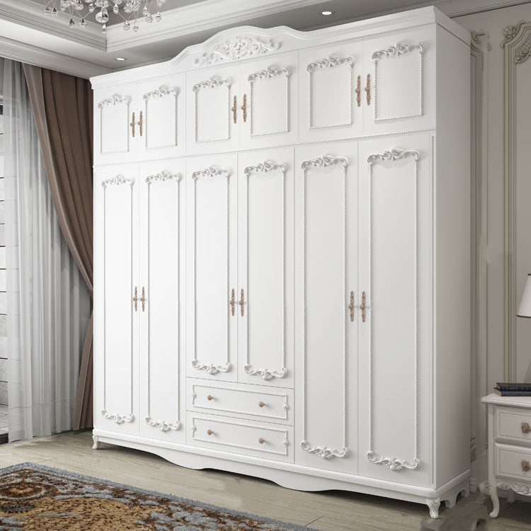 French Country Wardrobe Armoire Engineered Wood Wardrobe Cabinet