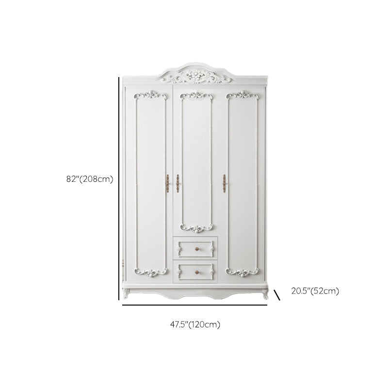 French Country Wardrobe Armoire Engineered Wood Wardrobe Cabinet