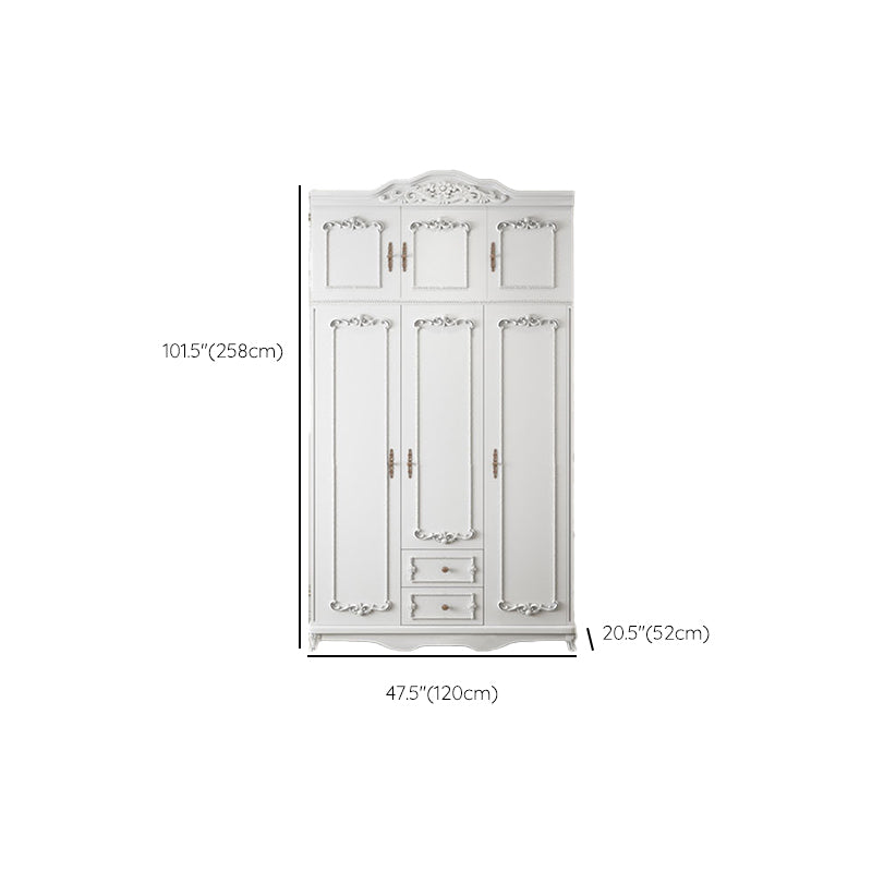 French Country Wardrobe Armoire Engineered Wood Wardrobe Cabinet