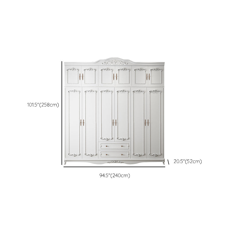 French Country Wardrobe Armoire Engineered Wood Wardrobe Cabinet