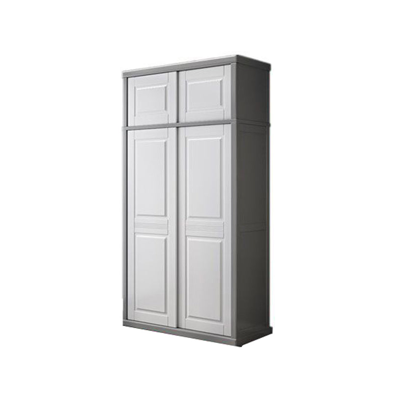 Rubberwood Wardrobe Cabinet with Shelves Modern Wardrobe Closet