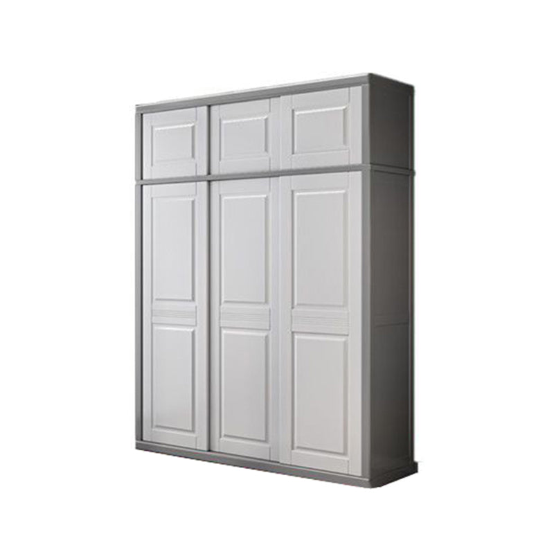 Rubberwood Wardrobe Cabinet with Shelves Modern Wardrobe Closet