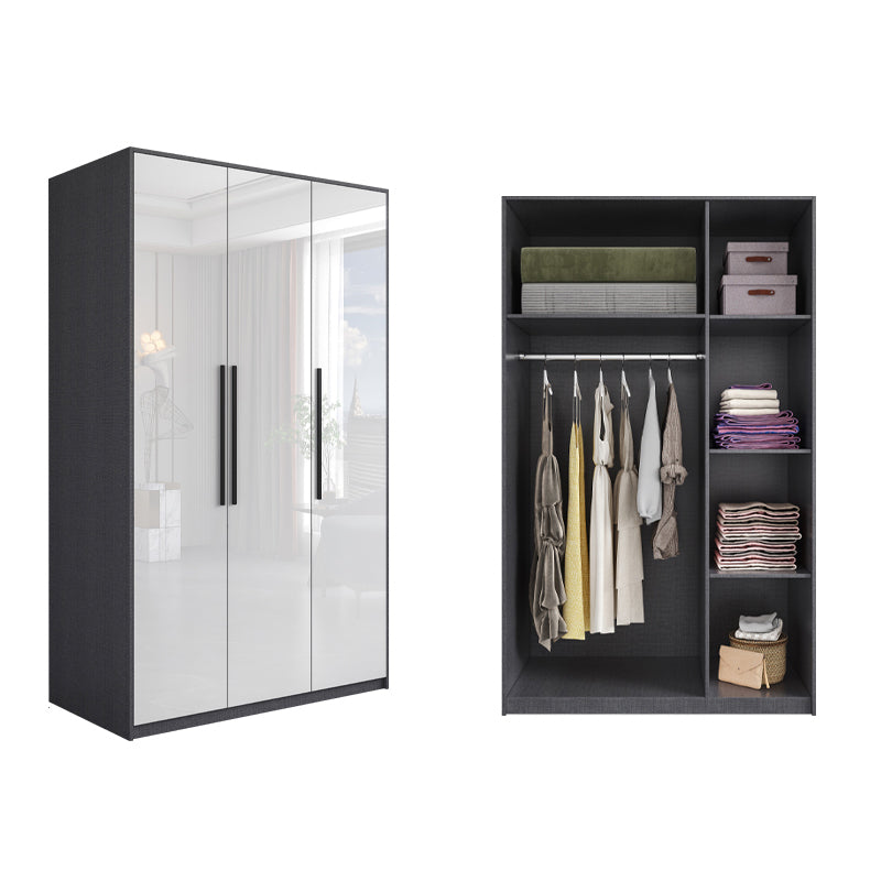 Hinged Wardrobe Armoire Modern Wooden Wardrobe Closet for Home