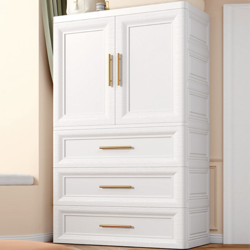 White Plastic Wardrobe Closet Contemporary Wardrobe Cabinet for Home