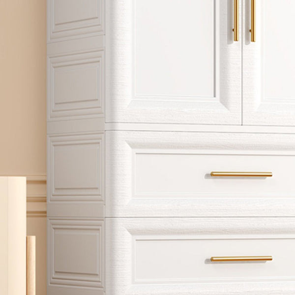 White Plastic Wardrobe Closet Contemporary Wardrobe Cabinet for Home