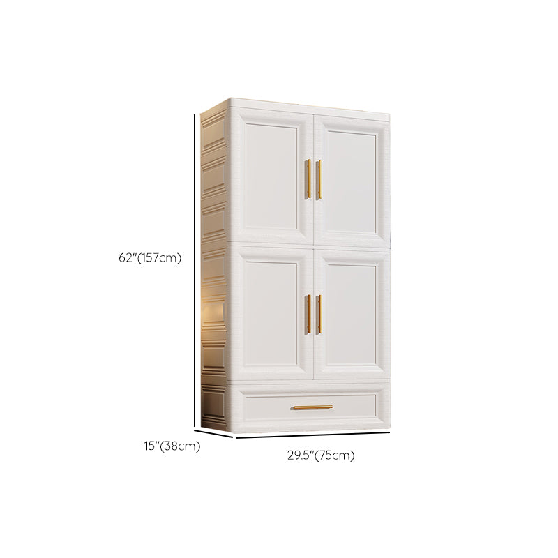 White Plastic Wardrobe Closet Contemporary Wardrobe Cabinet for Home