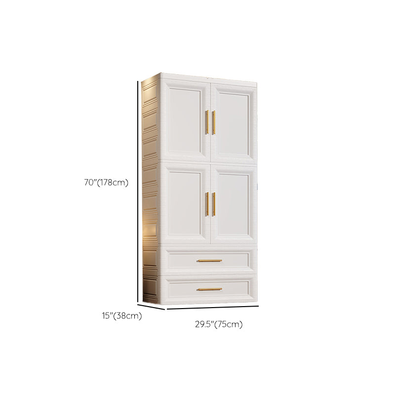 White Plastic Wardrobe Closet Contemporary Wardrobe Cabinet for Home