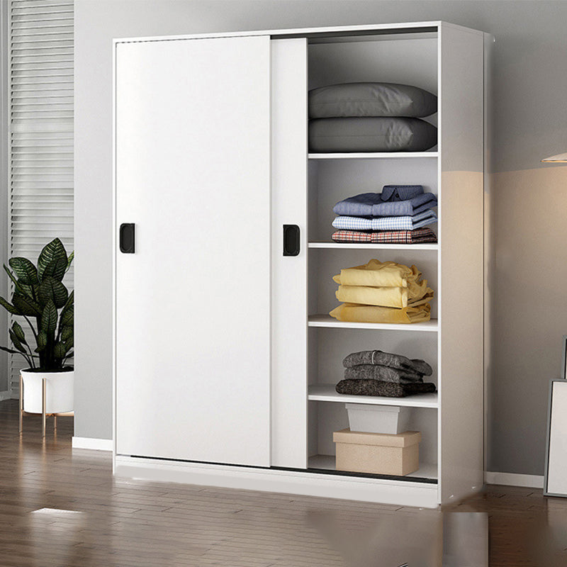 Contemporary Wardrobe Closet with Garment Rod Wooden Wardrobe Cabinet