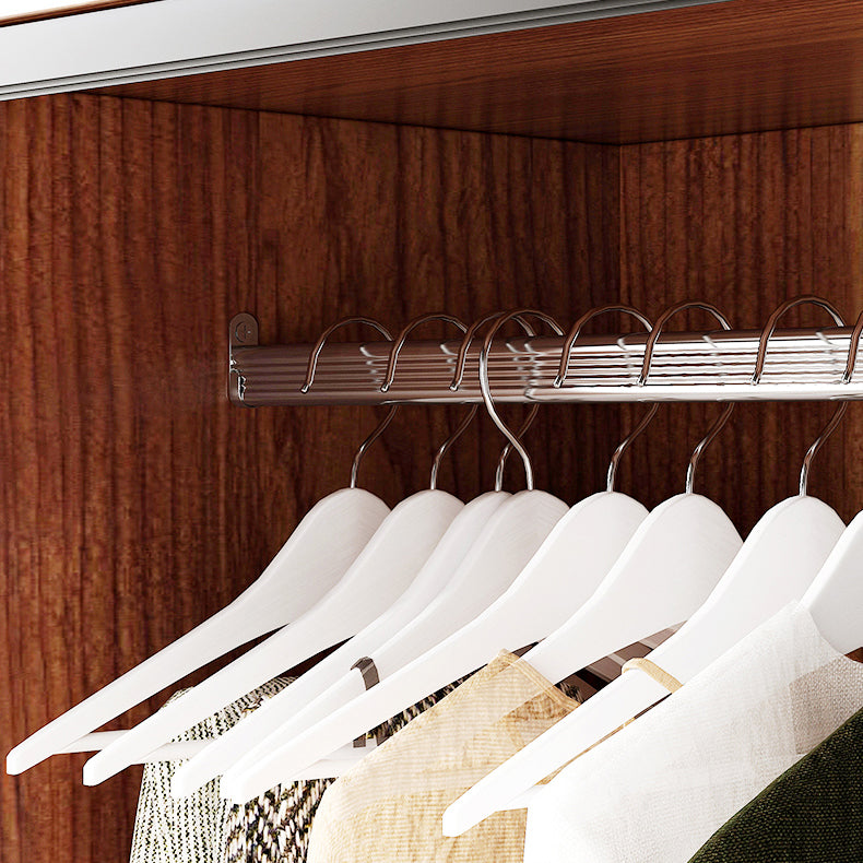 Contemporary Wardrobe Closet with Garment Rod Wooden Wardrobe Cabinet
