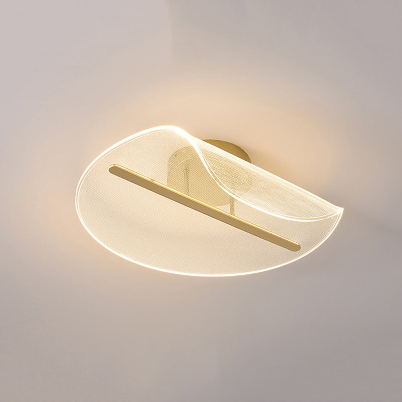 Geometric Semi Flush Mount Contemporary Acrylic Flush Ceiling Light Fixture