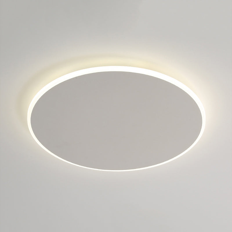 White Single Flush Mount Lighting LED Modern Ceiling Light for Living Room