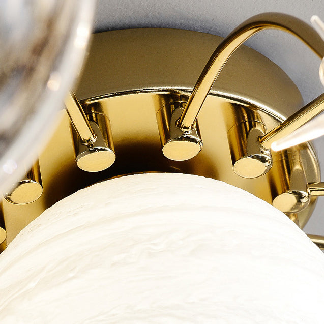 Modern Ceiling Light Glass Shade Flush Mount Lighting Fixture for Bedroom