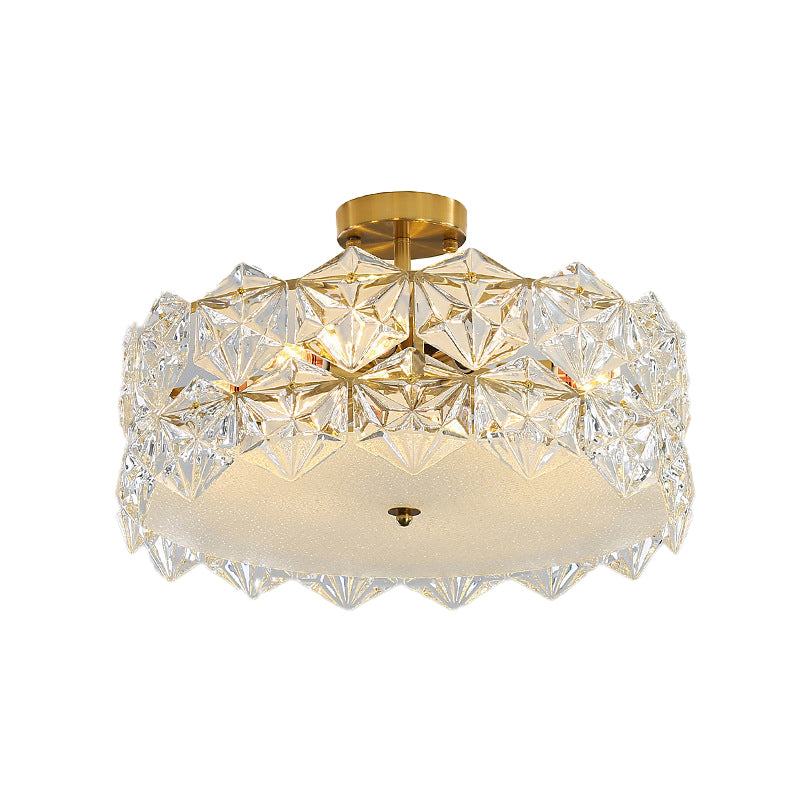 Contemporary Ceiling Light Glass Flush Mount Lighting Fixture for Bedroom