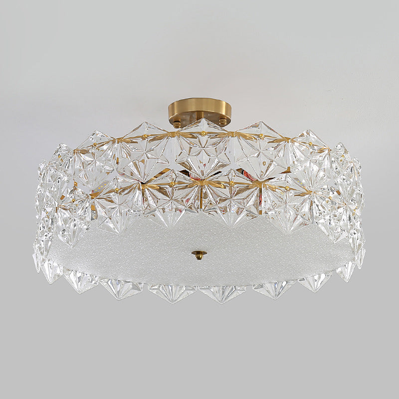 Contemporary Ceiling Light Glass Flush Mount Lighting Fixture for Bedroom
