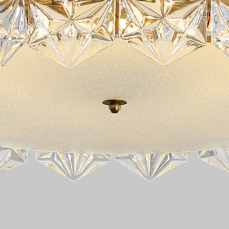 Contemporary Ceiling Light Glass Flush Mount Lighting Fixture for Bedroom