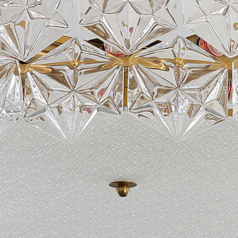 Contemporary Ceiling Light Glass Flush Mount Lighting Fixture for Bedroom
