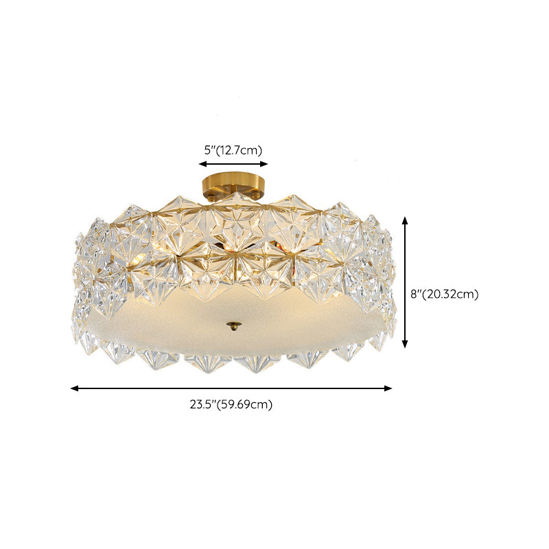Contemporary Ceiling Light Glass Flush Mount Lighting Fixture for Bedroom