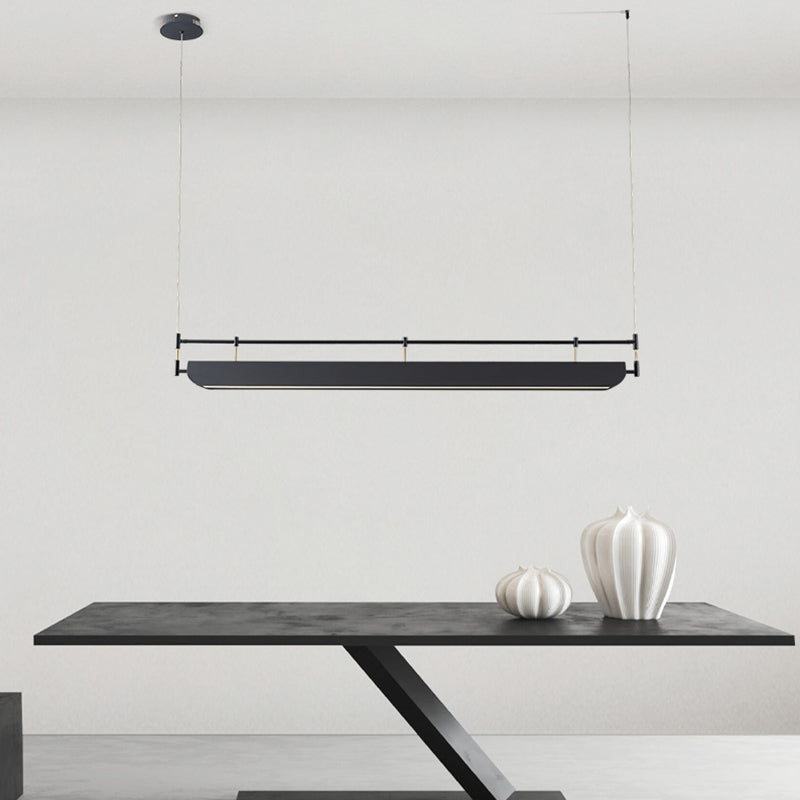Industrial Style Iron Hanging Lamp Rectangle Shape Island Light Fixture for Dining Table