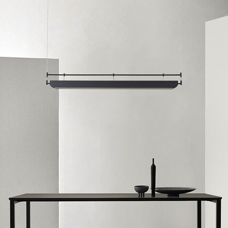Industrial Style Iron Hanging Lamp Rectangle Shape Island Light Fixture for Dining Table