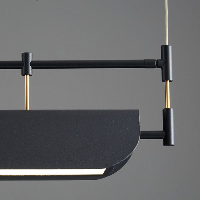 Industrial Style Iron Hanging Lamp Rectangle Shape Island Light Fixture for Dining Table