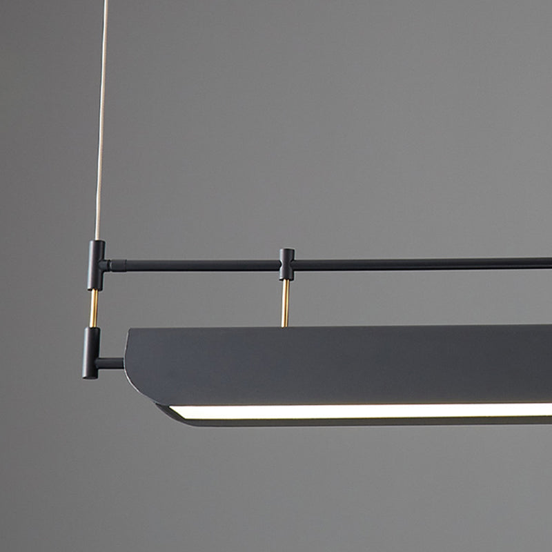 Industrial Style Iron Hanging Lamp Rectangle Shape Island Light Fixture for Dining Table