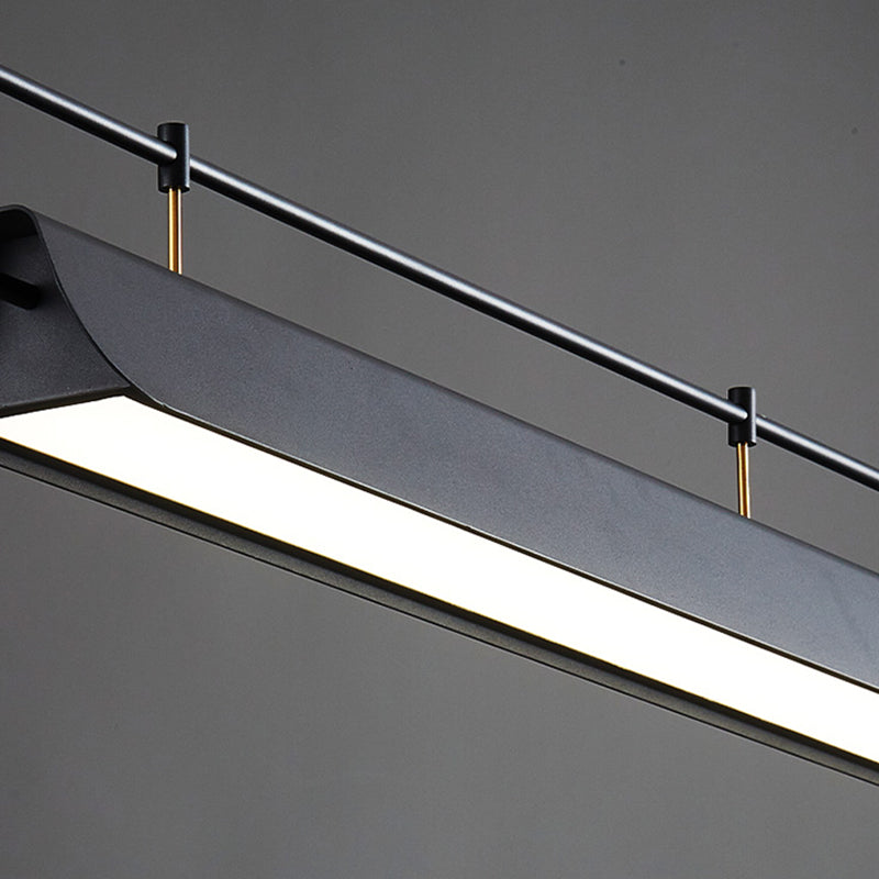 Industrial Style Iron Hanging Lamp Rectangle Shape Island Light Fixture for Dining Table