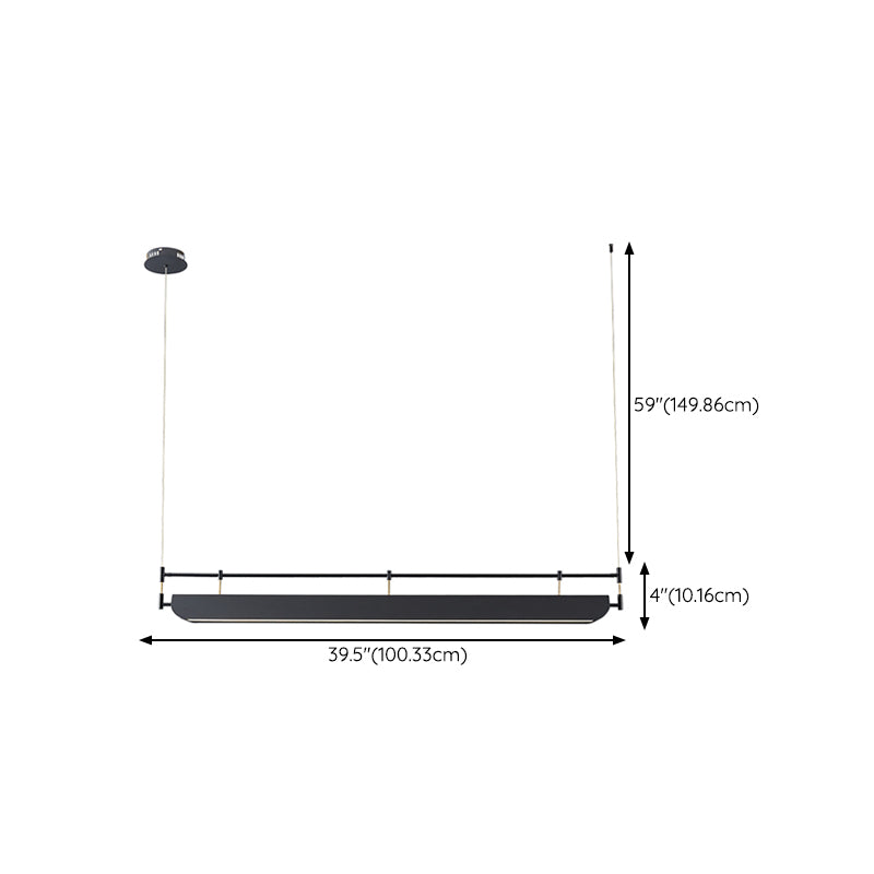 Industrial Style Iron Hanging Lamp Rectangle Shape Island Light Fixture for Dining Table