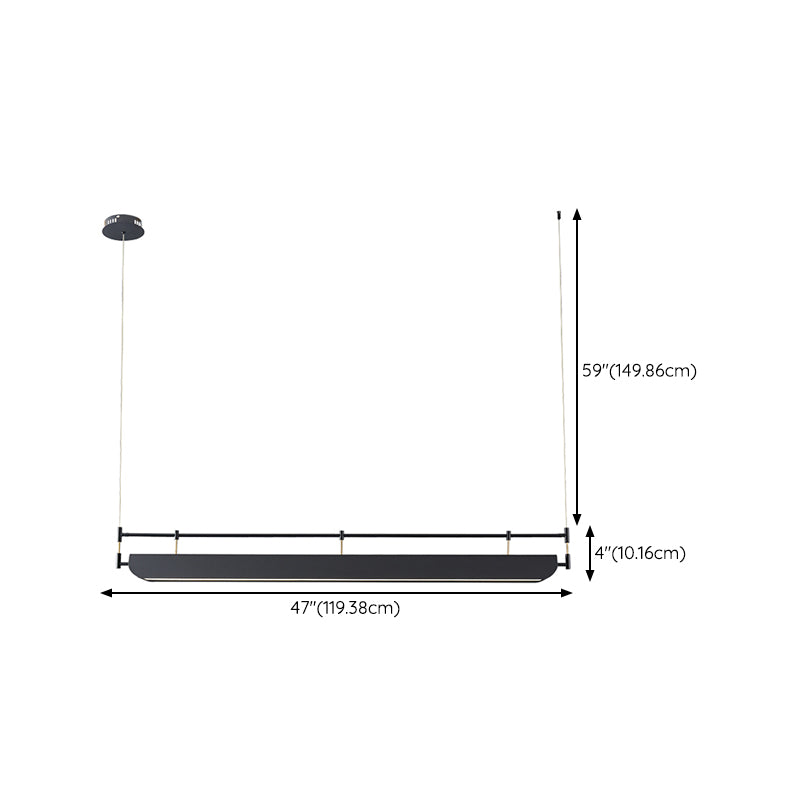 Industrial Style Iron Hanging Lamp Rectangle Shape Island Light Fixture for Dining Table