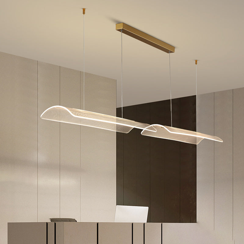 Modern LED Island Lighting Fixture Creative Acrylic Pendant Light for Dining Room