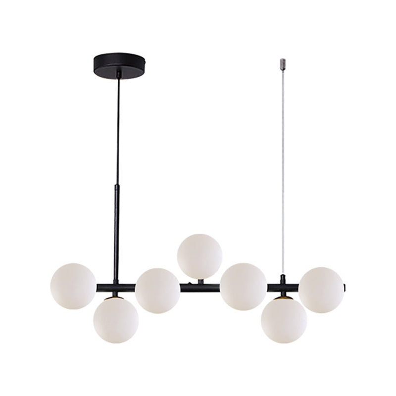 Nordic Glass Island Lighting Fixture Creative Pendant Light for Dining Room