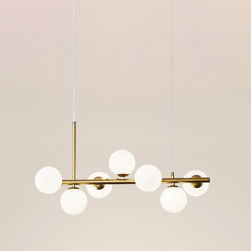 Nordic Glass Island Lighting Fixture Creative Pendant Light for Dining Room