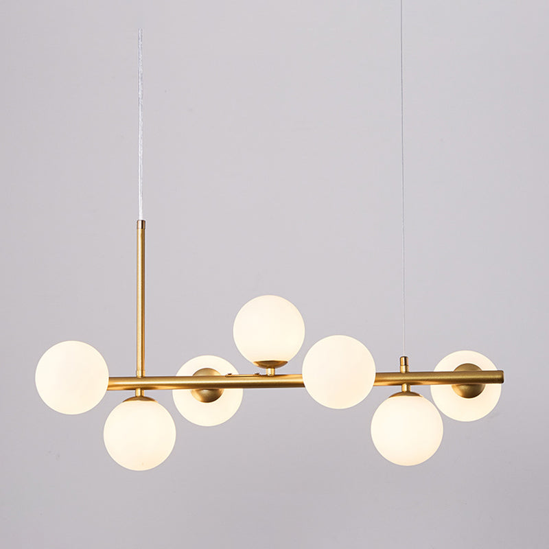 Nordic Glass Island Lighting Fixture Creative Pendant Light for Dining Room