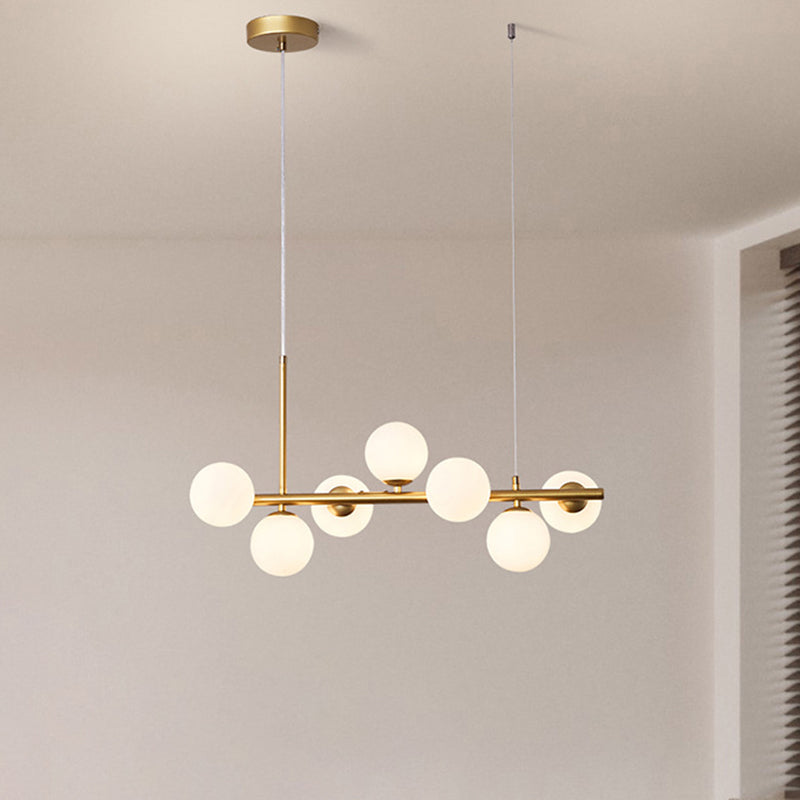Nordic Glass Island Lighting Fixture Creative Pendant Light for Dining Room