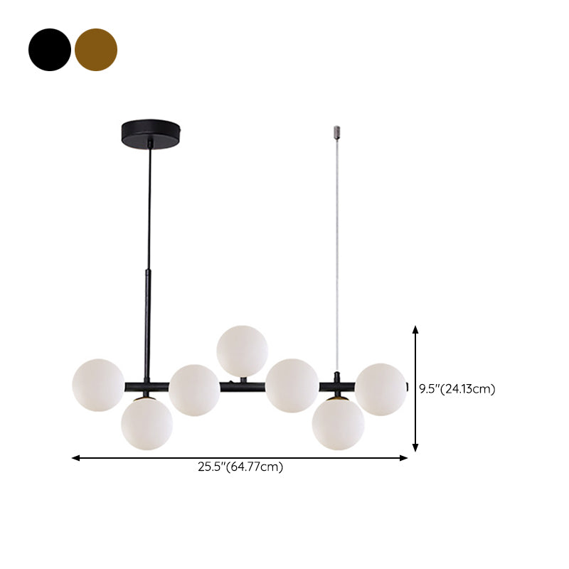 Nordic Glass Island Lighting Fixture Creative Pendant Light for Dining Room