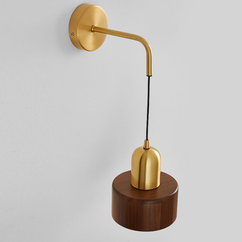 Nordic Wall Light Fixture Minimalist Wooden Wall Light Sconce for Bedroom