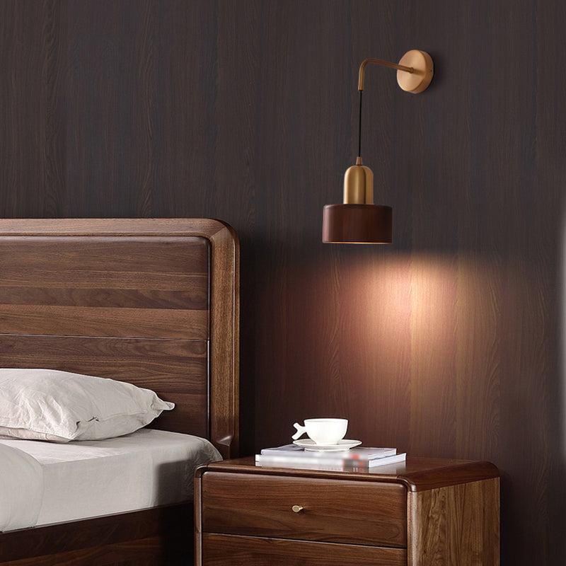 Nordic Wall Light Fixture Minimalist Wooden Wall Light Sconce for Bedroom
