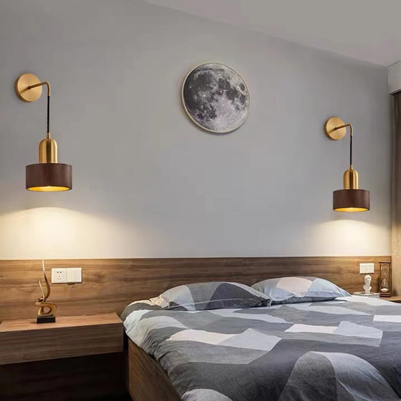 Nordic Wall Light Fixture Minimalist Wooden Wall Light Sconce for Bedroom