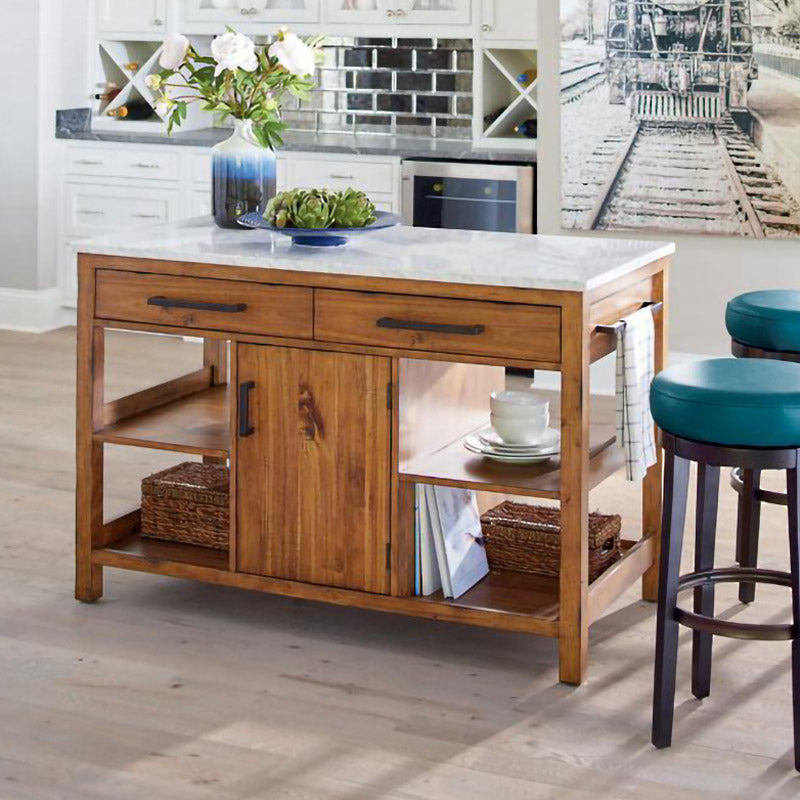 Modern Kitchen Island Table with Storage Cabinet Home Dining Kitchen Island