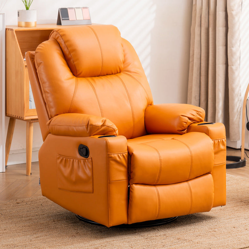 Solid Color Recliner Chair Massage Swivel Rocker Standard Recliner