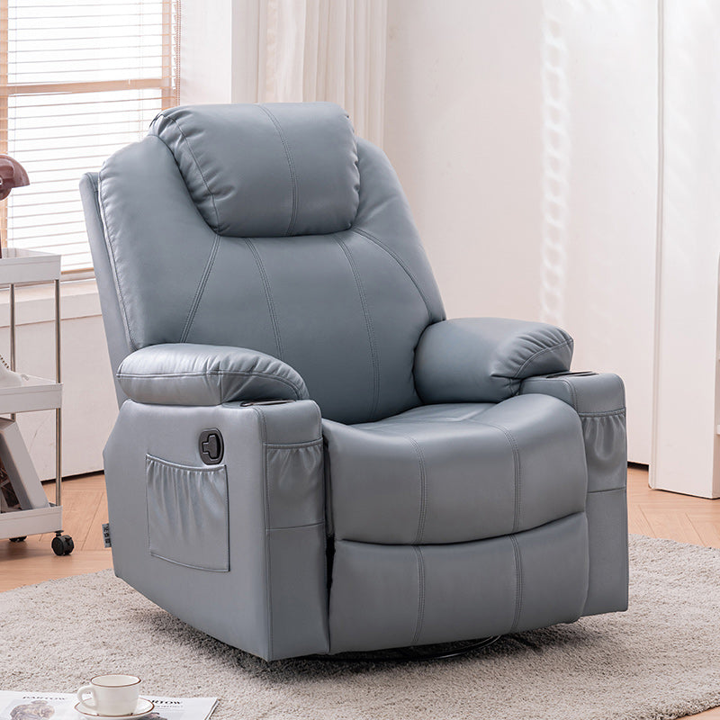 Solid Color Recliner Chair Massage Swivel Rocker Standard Recliner