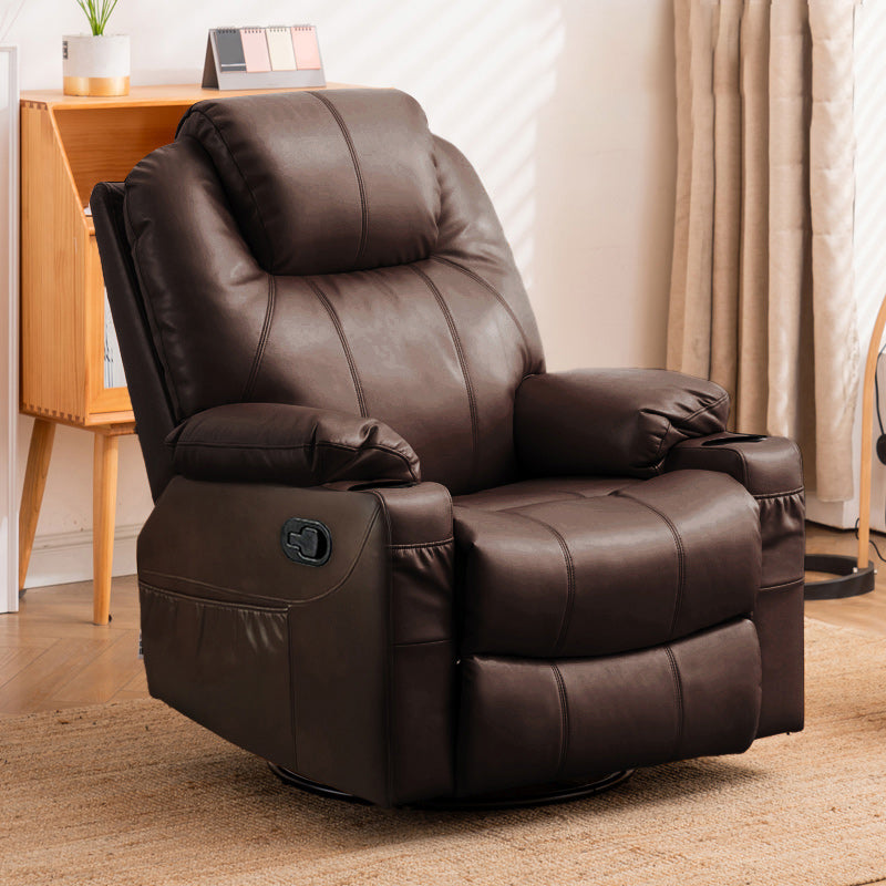 Solid Color Recliner Chair Massage Swivel Rocker Standard Recliner