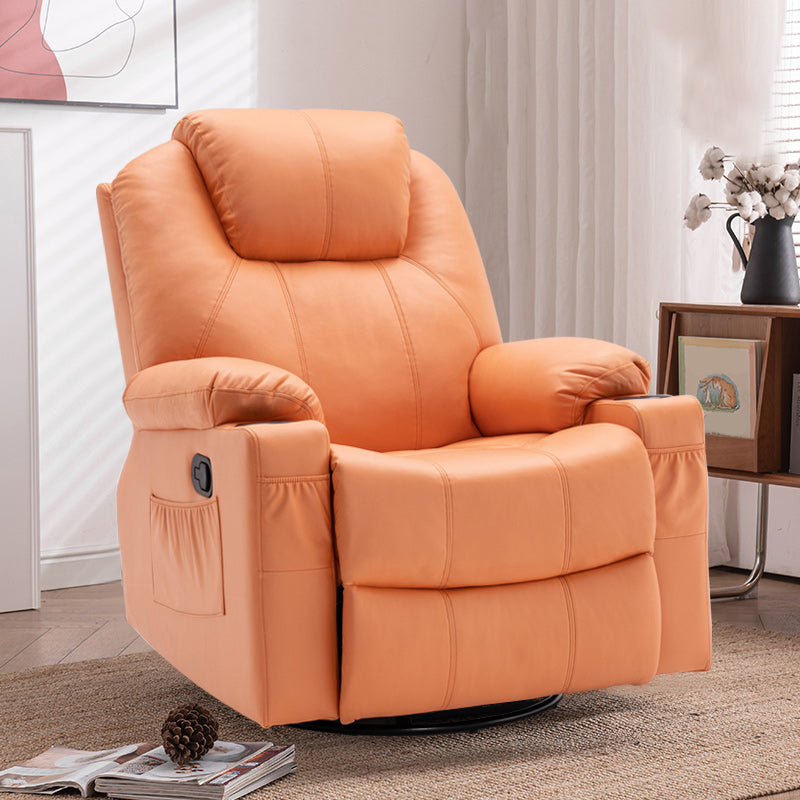 Solid Color Recliner Chair Massage Swivel Rocker Standard Recliner